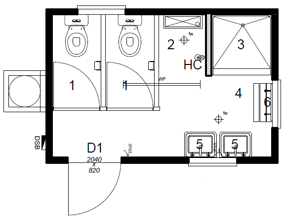 3.6x2.4m Ablution