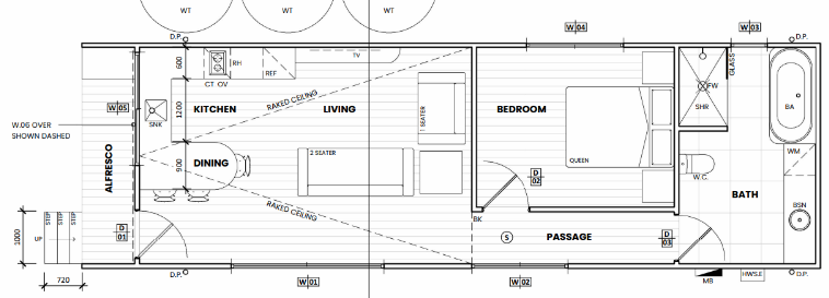 Mornington 1 Bed Floor Plan
