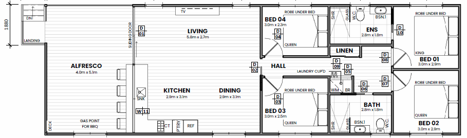 Yorke 4 4 Bed Floor Plan